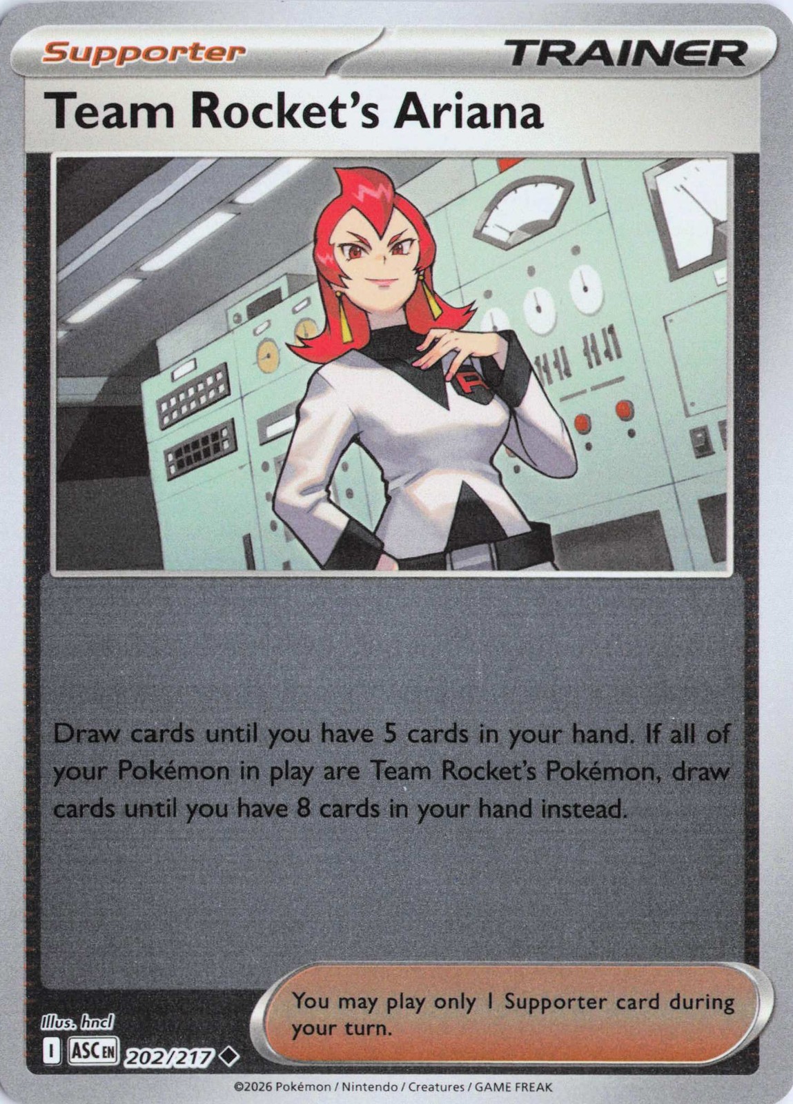 Team Rocket's Ariana, 202/217, ME: Ascended Heroes, Reverse Holo