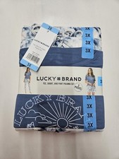 Lucky Brand Tee, Short, And Pant Pajama Set 3 Piece