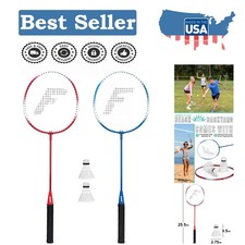 Lightweight Badminton Racket and Birdie Set - Enjoy Outdoor Family Activities 