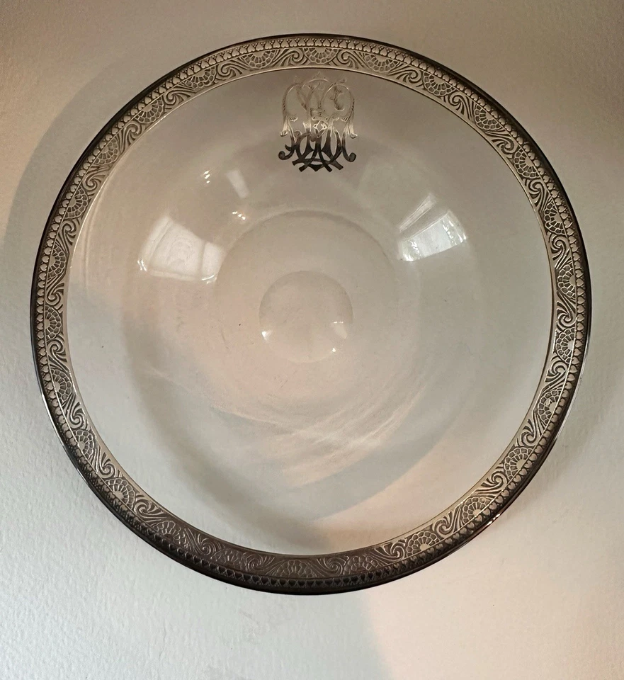 12 cuencos antiguos hechos a mano con monograma con marca de ley Foto 3 de 4