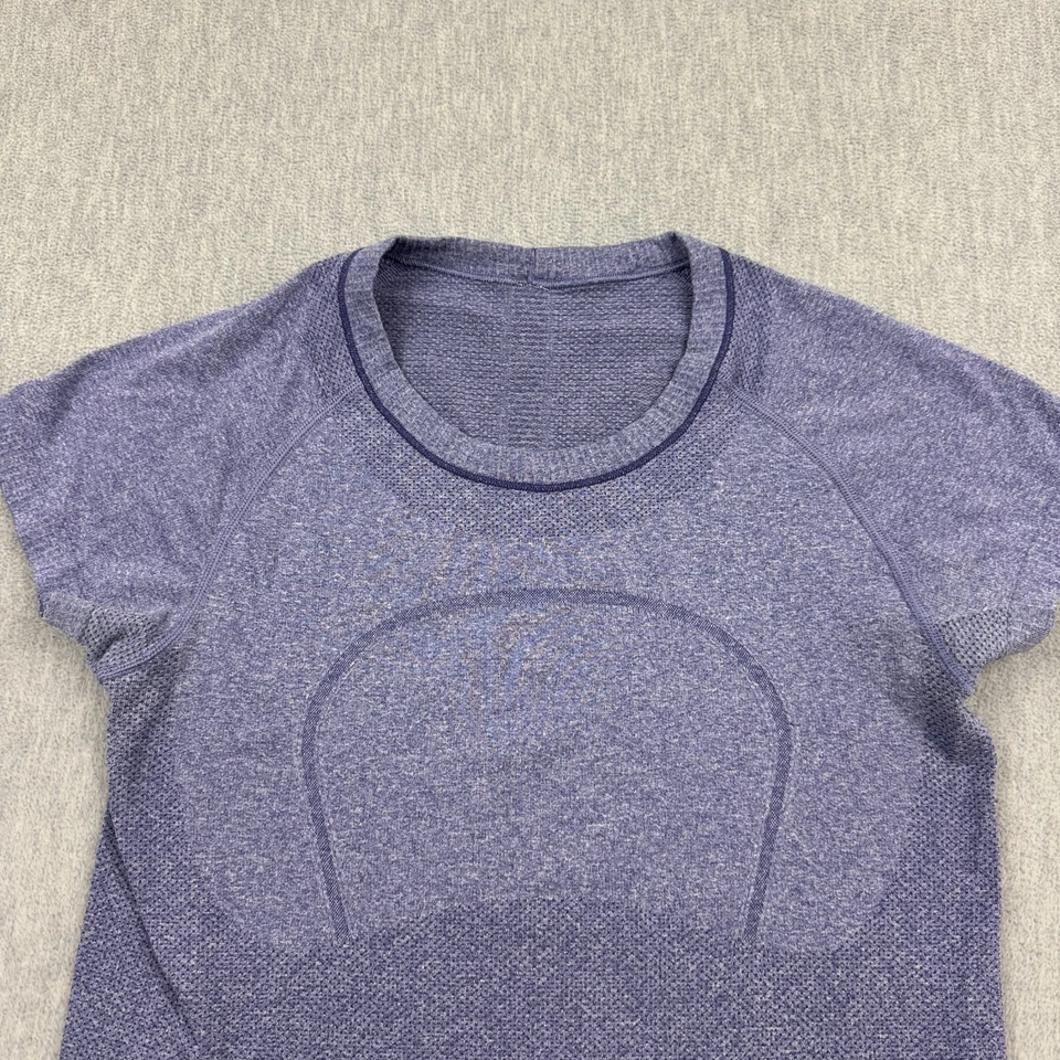 Lululemon Shirt Womens 8 Purple Swiftly Tech Short Sleeve Crewneck Gym Yoga - Image 2 of 4