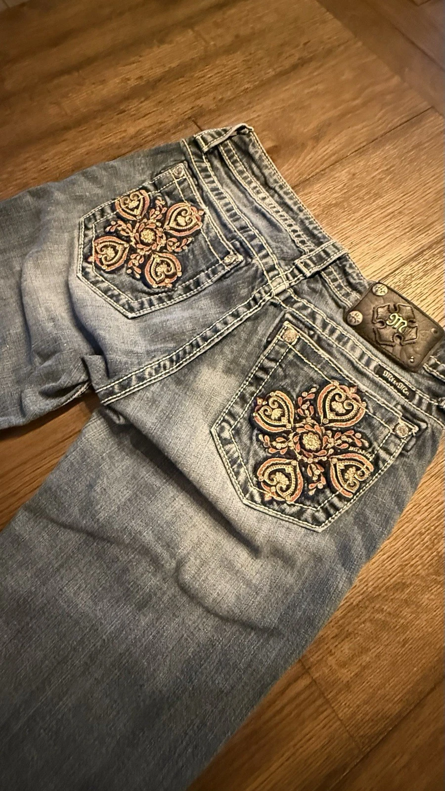 Miss Me Embellished Bermuda Jean Shorts Womens 29 JP5778M Studded Bejeweled