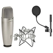 Samson C01U Pro USB Studio Condenser Microphone + Samson SP01 Spider Shockmount