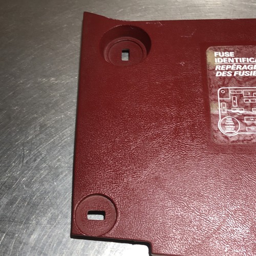 87-91 Ford F150 F250 Bronco Red Fuse Block Cover Knee Bolster Panel OEM Maroon - Picture 10 of 10