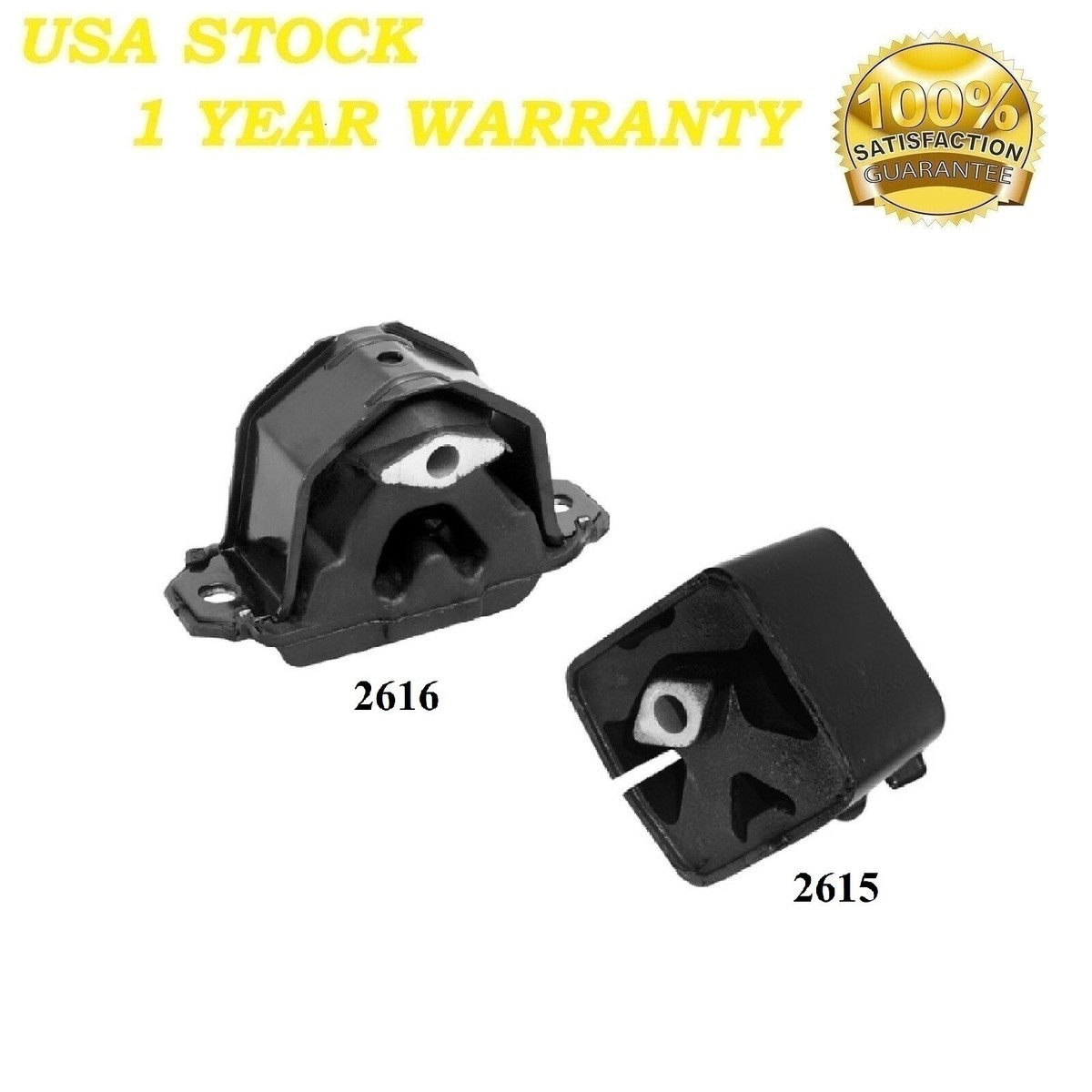 2PCS FRONT MOTOR MOUNT FIT CHRYSLER 1990-1994 Lebaron, 1991-1995