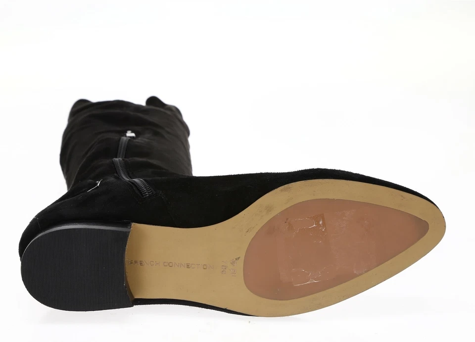 Botas French Connection para mujer negras de gamuza y tela sobre la rodilla talla 7 229119 Foto 4 de 4