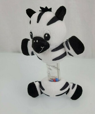 Baby Einstein Kids II Zebra Stuffed Plush Zebra Rattle Rainstick