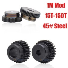 1M Mod Spur Gear 15T-150T Pinion Gears Bore 4-25mm Metal Spur Transmission Gear