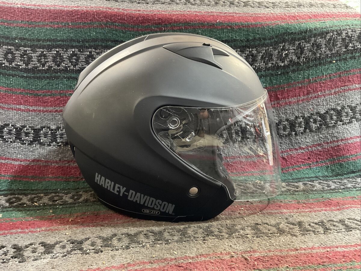 Harley Davidson Helmet HD-J1V Black Matte LARGE Sun Wind Harley Davidson Helmet HD-J1V Black Matte LARGE Sun Wind