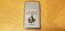 Vintage  Zippo Slim Lighter M. Lipsitz & Co Waco Tx