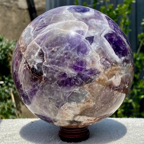 Bola de cristal de cuarzo amatista natural grande de 5,9 lb de curación - Imagen 4 de 15