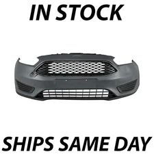 NEW Primed Complete Front Bumper Cover Assembly for 2015-2018 Ford Focus S/SE