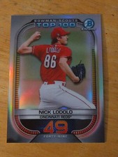 2021 Bowman Chrome Baseball #BTP-49 Nick Lodolo Bowman Scouts Top 100 Reds