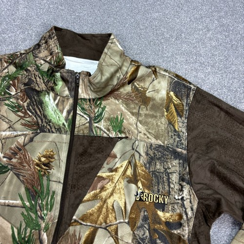 RealTree Jacket Adult Medium Brown Work Wear Camo Hunting Quarter Zip Coat Mens - Picture 3 of 7
