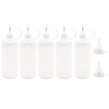 5 Pack 4oz Precision Tip Applicator Bottles for Gluing Projects Paper Crafts