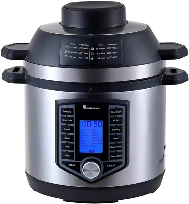 MASTER PRO Cocina múltiple 12 en 1 6L presión antiadherente arroz cocción lenta mantener caliente 1500W