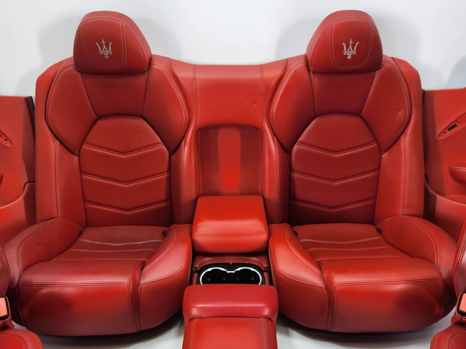✅13-19 OEM Maserati GranTurismo Front Rear Seats Door Panels RED Interior SET