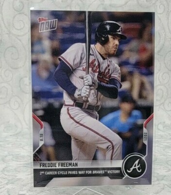 Freddie Freeman - 2021 MLB TOPPS NOW Card 678 2nd Career Hits for Cycle Braves