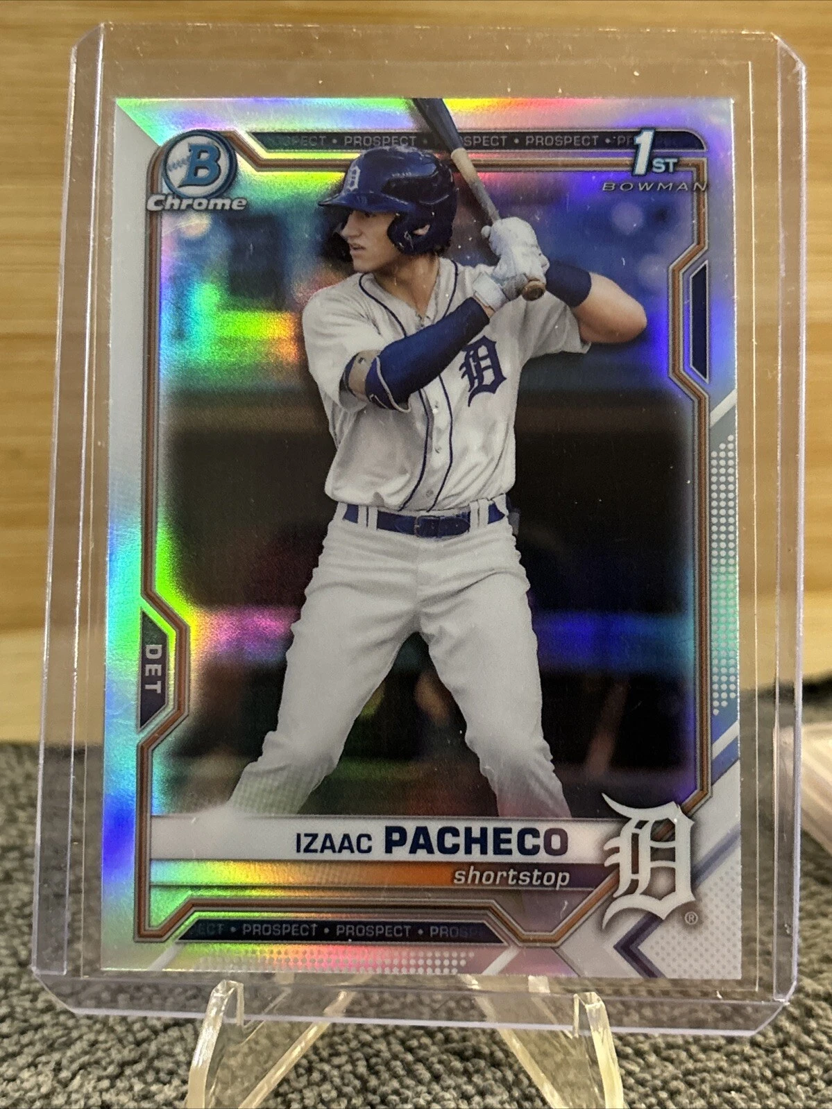 2021 Bowman Chrome REFRACTORS 1ST RC Izaac Pacheco DETROIT TIGERS First