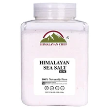 Himalayan Chef Sea Salt Fine Grain 5 lbs | Rich Minerals 100% Natural and Unr...