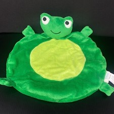 Gymboree Green Frog Baby Security Blanket Lovey Round Flat Circle Plush Toy 2010