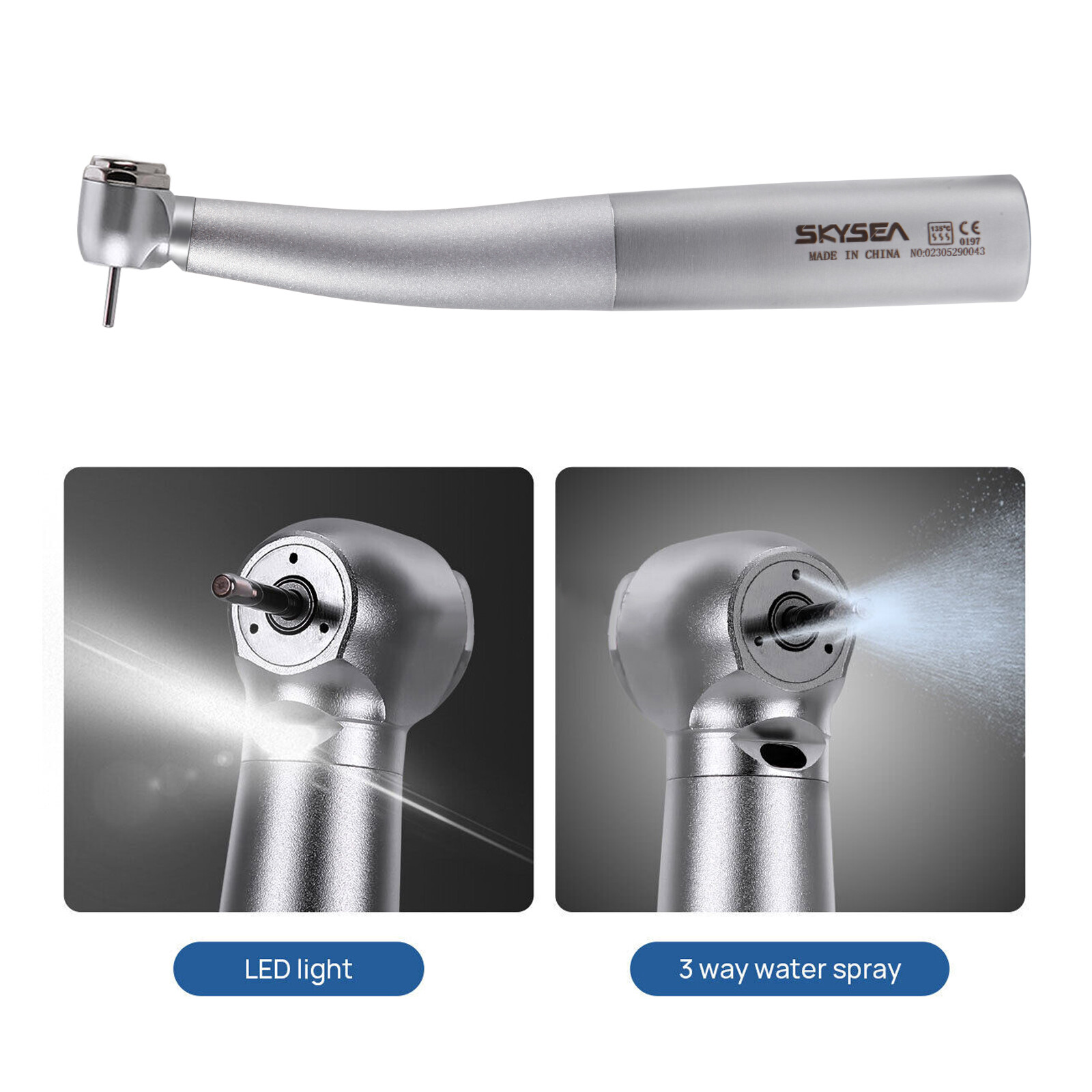 1-5 Dental LED High Speed Turbine Fiber Optic Handpiece fit NSK KaVo 2Types PBX