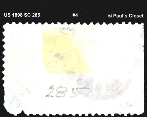 US 1898 SC 285 MARQUETTE ON THE MISSISSIPPI 1¢ DARK YELLOW GREEN UNG F/VF #4 - Picture 2 of 2