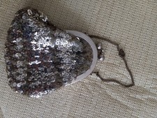 vintage sequined evening change purse