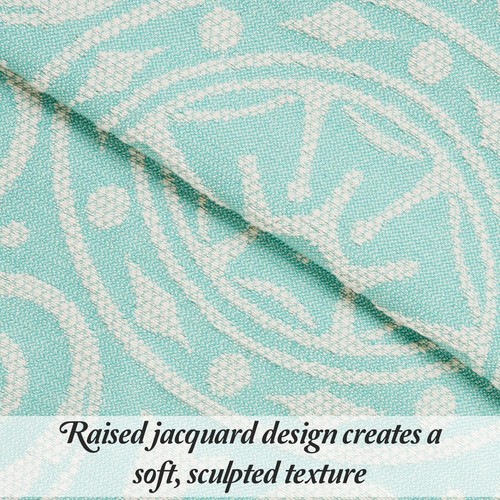 Adalie Lightweight Cotton Blend Jacquard Traditional Medallion Bedspread Set - Picture 14 of 74