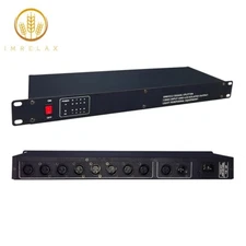 IMRELAX 8-Way DMX Splitter  Signal Amplifier with 3-Pin XLR Input and Output
