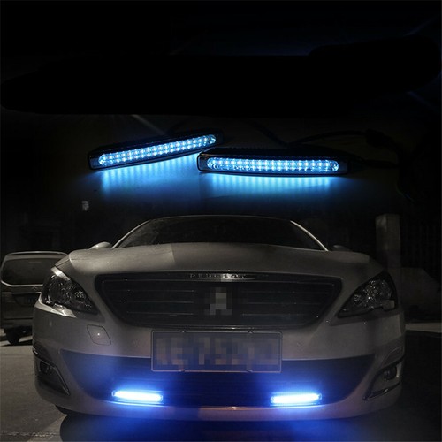 Señal de giro diurna LED para automóvil tricolor para correr luz niebla conducción blanca + ámbar + azul - Imagen 12 de 12