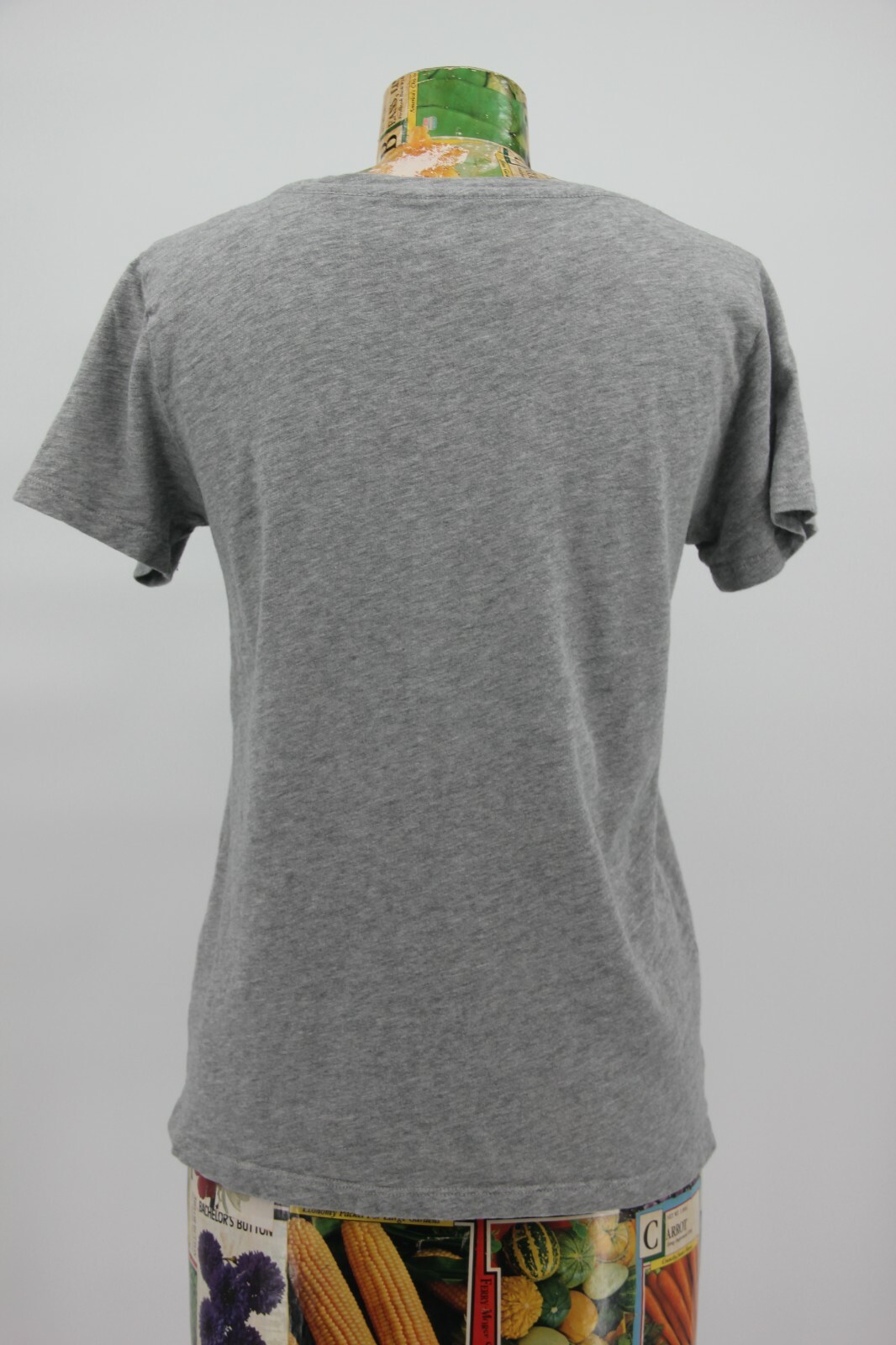 T shirt donna J Crew taglia S grigia Beachy Keen granchio rame da collezione 100% cotone 480