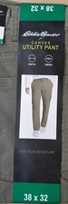 Eddie Bauer Men's Canvas Utility Pants, Size 38x34, Green