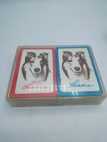 Vintage Lassie Trading Cards 2 Decks In Plastic Case Collectable