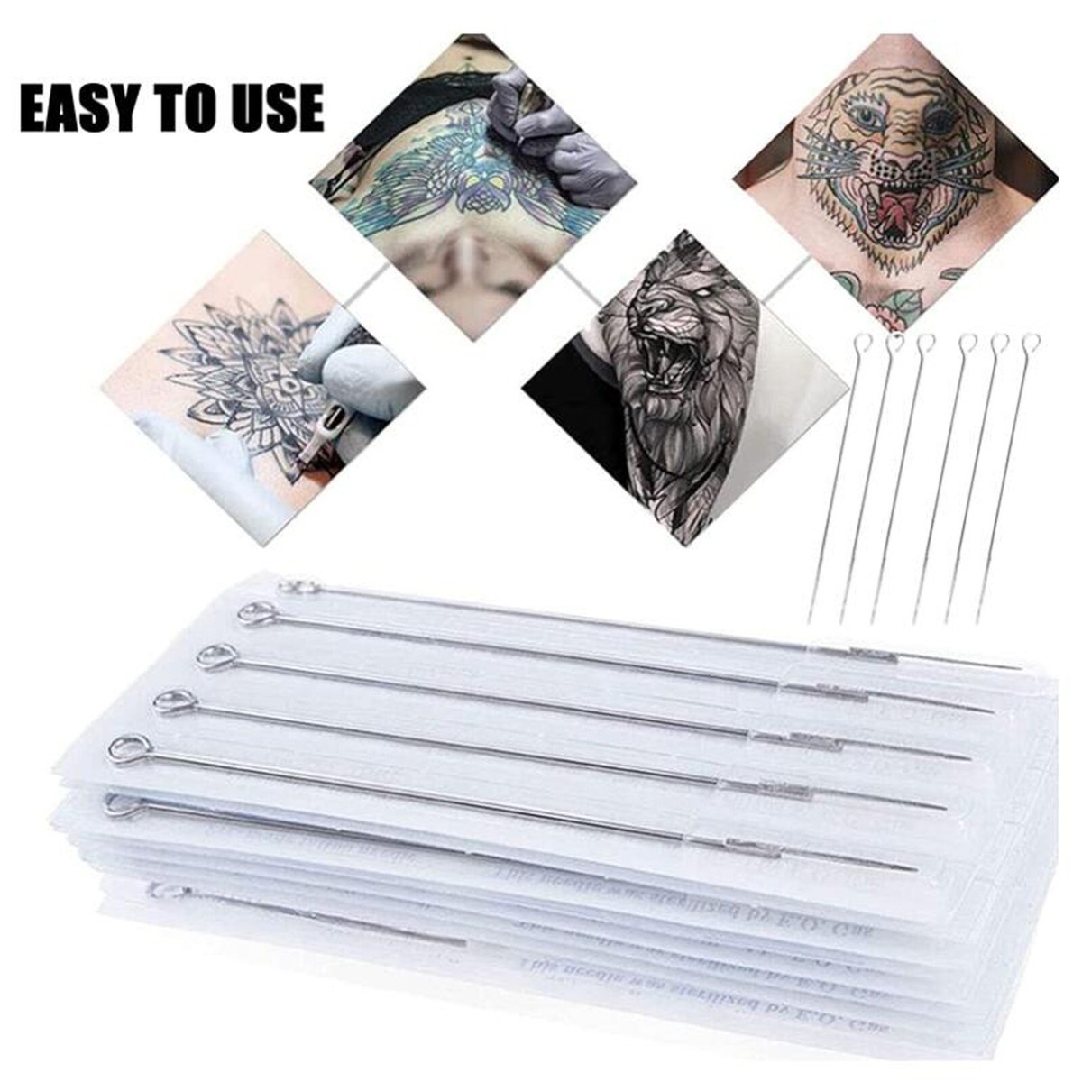 50 Stück Einweg-Tattoo Spitzen – Transparent, Für RL-Nadeln, Steril & Hygienisch