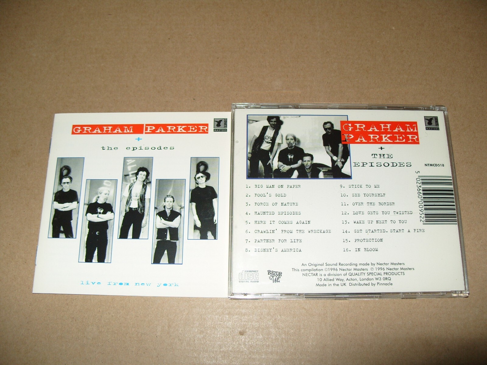 Graham Parker - Live from New York NY Live 1996 cd Mint / Inlays Ex condit (D1)