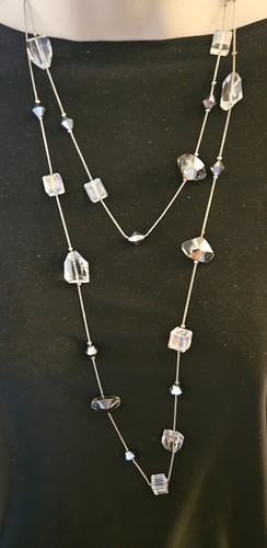Premier Designs "Ice Crystals" 48"L w 3" Ext Necklace - Picture 2 of 4
