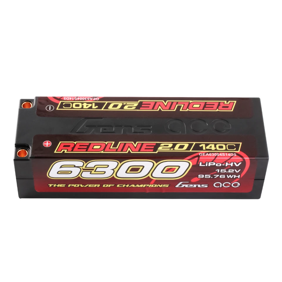 Gens Ace 6300mAh 15.2V 140C 4S Lipo Battery HardCase For 1/10 Modify Offroad US - Image 4 of 4