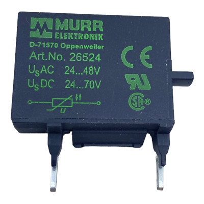 Murr Elektronik 26524 Entstörmodul für Industrie Einsatz 24...48V AC 24 70V DC 2