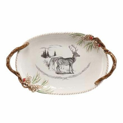 Goebel FF S TE Zapfen 50x29 Fitz and Floyd Christmas Collection Steingut