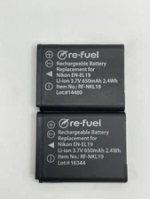 2x Digipower Re-Fuel Lithium-Ion Replacement Battery for Nikon EN-EL19