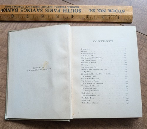 Vintage 1893 Evangeline Henry Wadsworth Longfellow Gedichte Geschichte von Acadie HC - Bild 2 von 3