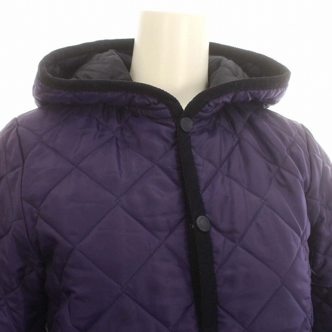 LAVENHAM Quilted Jacket Padded Hooded Short 36 S Purple G