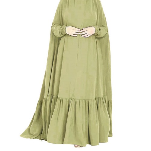 Muslim Women Khimar Overhead Hijab Burqa Prayer Dress Islamic Abaya Dubai Kaftan - Picture 8 of 48