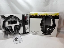 NEW - Auvio 3301722 Wireless Infrared Headphones Rechargeable HDTV Stereo Black