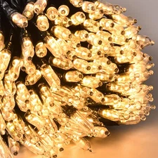 300 LED Warm White Christmas Lights Outdoor Indoor,100ft LED String Light,Gre...