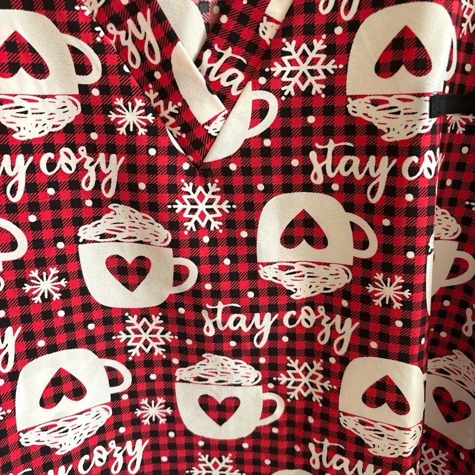 Blusa Médica Cruzada Blanca para Mujer 3XL Roja Blanca Café Cuello en V Dos Bolsillos Vacaciones Foto 4 de 4