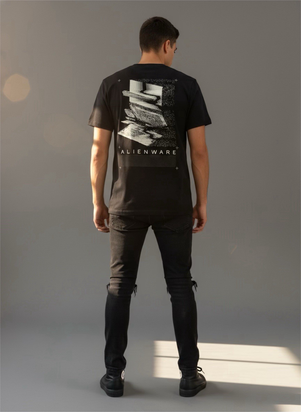 2 Alien Alienware Gaming Systems Short Sleeve Bla… - image 6