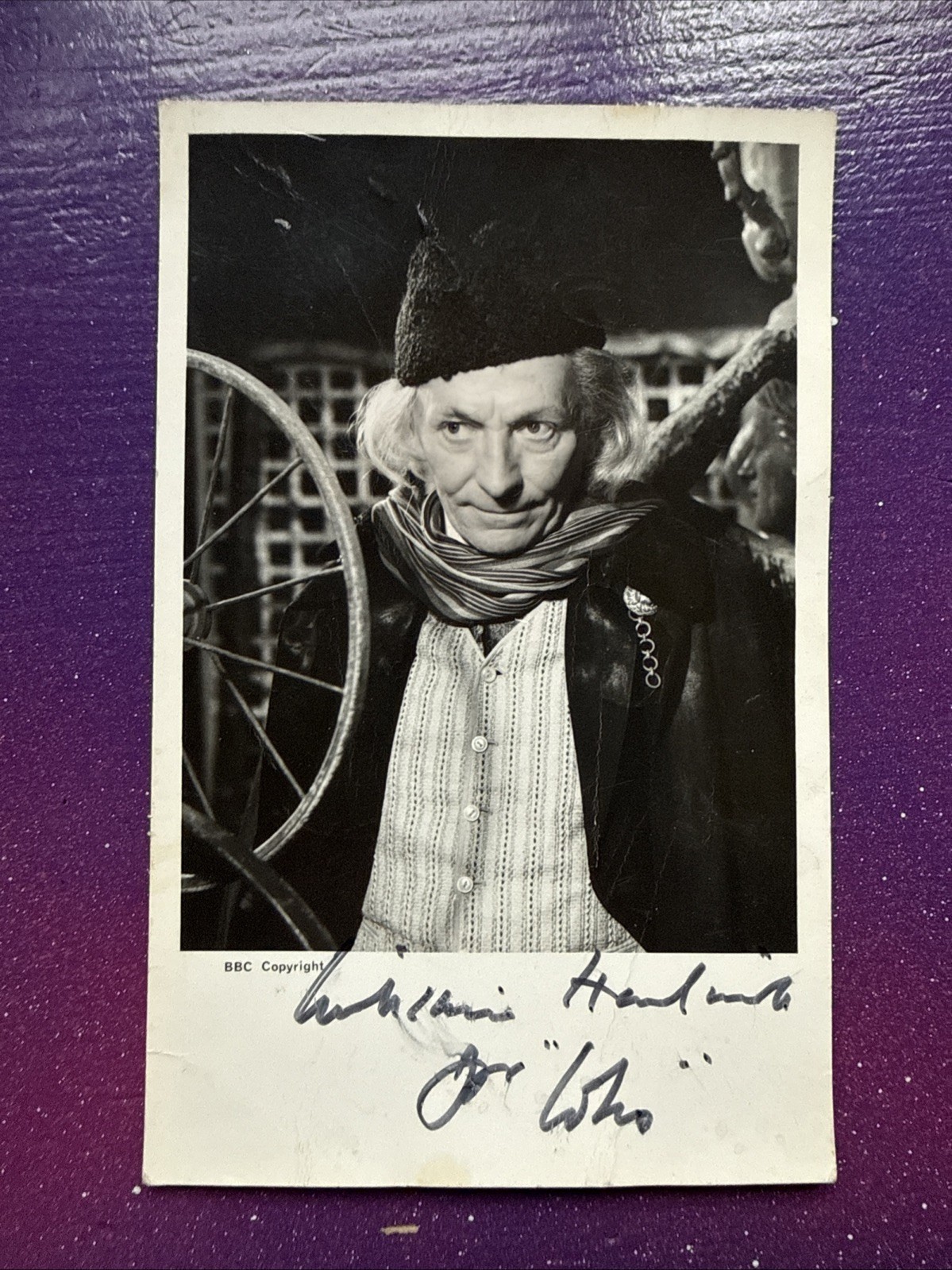 Doctor Who William Hartnell Genuine Autograph BBC Postcard Signed