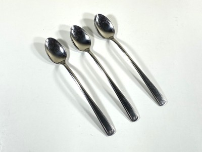 Vintage LADY DUNLAP Set/3 Stainless Iced Tea Spoons 1960s Sears Roebuck U.S.A.